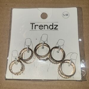 Trendz Rings Set Of 10 S/M Fashion Accessories Womans New NWT